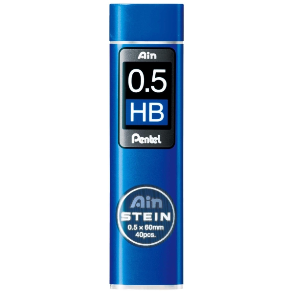 Pentel Ain Stein 0.5 mm HB Pencil Leads, 40 Leads