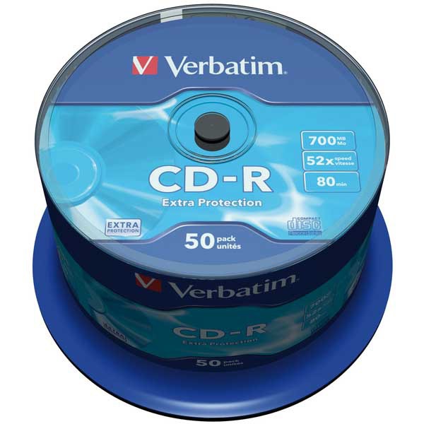 Verbatim 43351 700MB 52x Extra Protection CD-R - 50 Pack Spindle