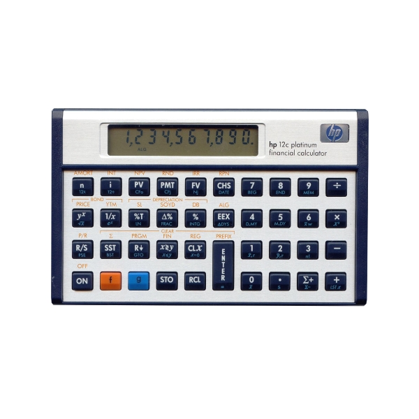 Hewlett Packard HP 12C Platinum Calculator, Version French/English