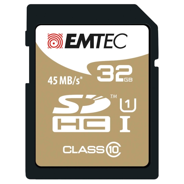 Emtec Gold Secure Digital (SD) memory card class10 speed - 32GB