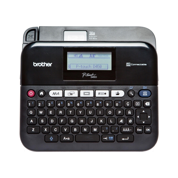 Beschriftungsgerät Brother P-touch D450VP, QWERTZ Tastatur, schwarz