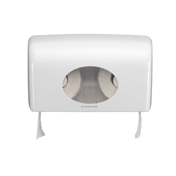 DISTRIBUTEUR DE PAPIER TOILETTE AQUARIUS 6992 DOUBLE ROULEAUX BLANC