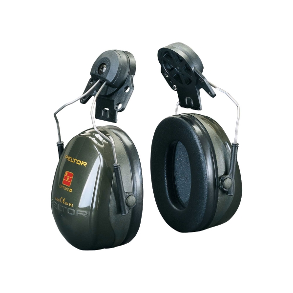 Helm-Kapselgehörschützer, 3M H520P3E Peltor Optime II, 30dB, moosgrün