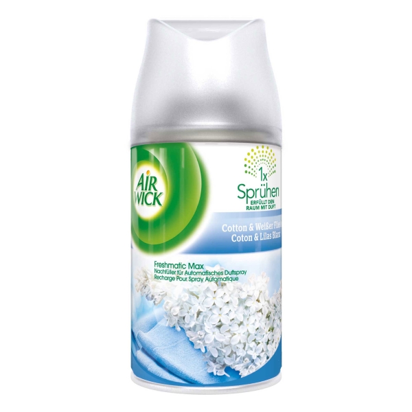 Air Wick Freshmatic Spray Air Freshener Refill, Cotton & White Lilac