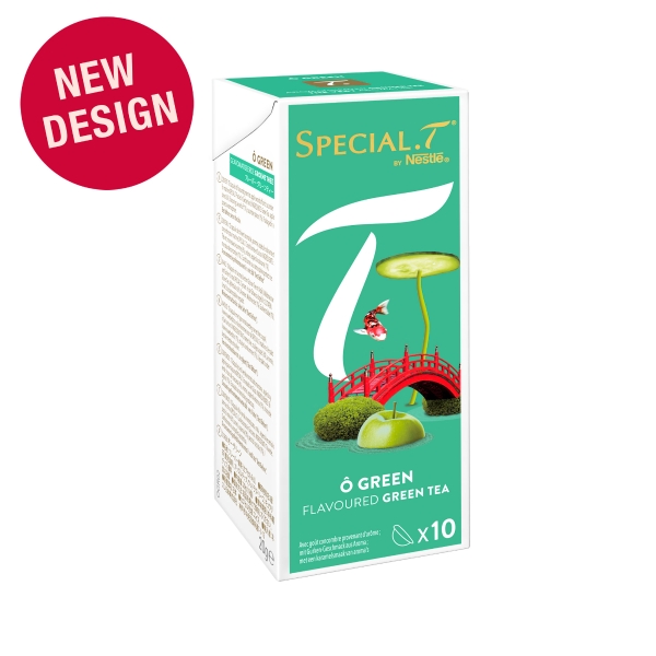 SPECIAL.T Ô Green, Aromatisierter Grüntee, Pack à 10 Kapseln