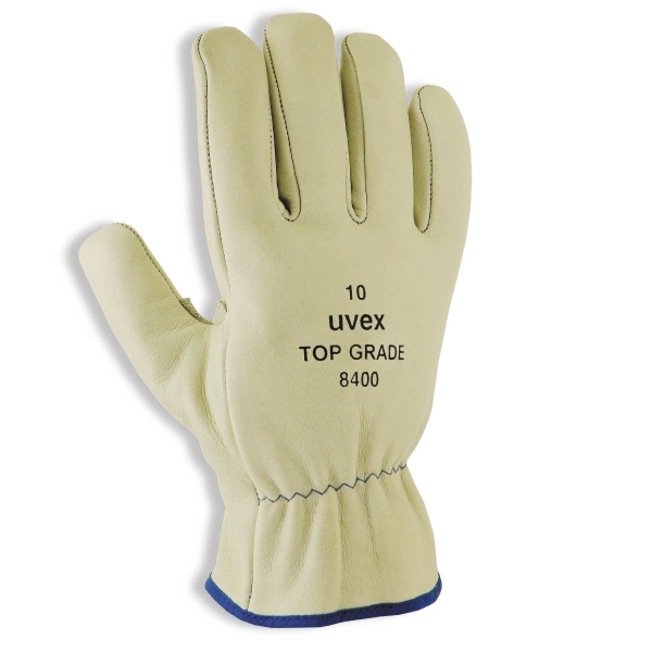 Calf leather gloves UVEX TOP GRADE 8400, size 10, 1 pair