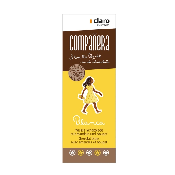 Schokolade Claro Compañera Blanca weiss 50 g, Packung à 22 Stück