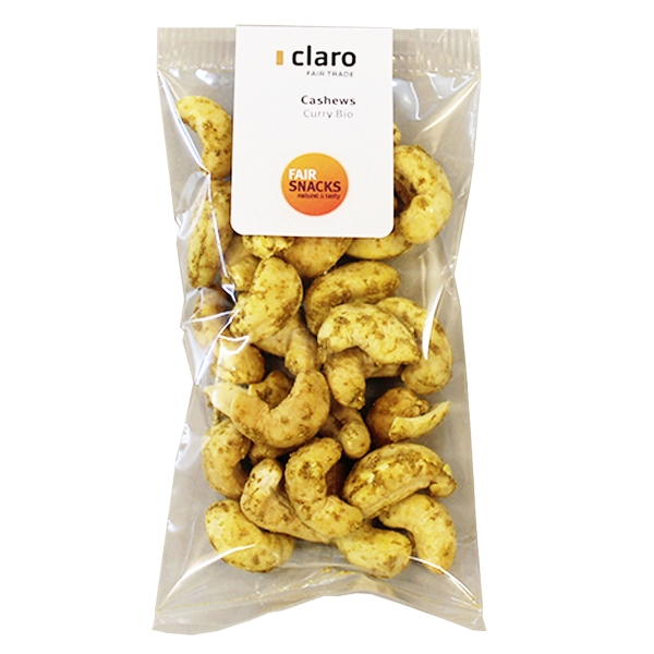 Fairsnacks Cashews Curry Bio Claro 30 g, Packung à 15 Stück