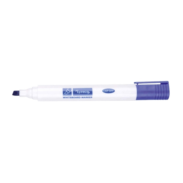 Whiteboard Marker Lyreco, Keilspitze, Strichbreite 1-5 mm, blau