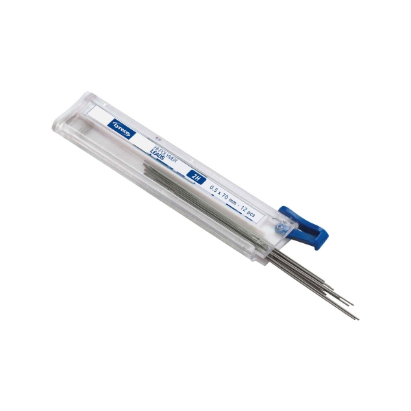 Lyreco pencil lead refills 0,5mm 2H - box of 12