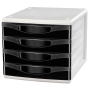 Lyreco 4-drawer unit black
