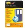 PAQUET 250 ETIQUETTES MULTIUSAGES POST-IT 96X50.8MM REPOSITIONNABLES BLANC