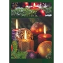 Christmas card ABC, double card with envelope, pack of 6 pieces ass. vert violet