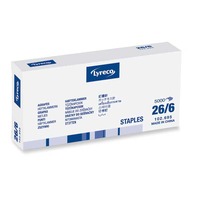 LYRECO 26/6 STAPLES, 1/4   STANDARD - BOX OF 5000