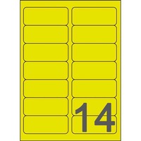 AVERY L7263Y HIGH VISIBILITY & PROMOTIONAL LABELS 99.1X38.1MM YELLOW - BOX OF 25