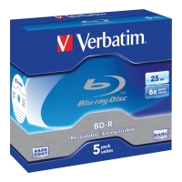 Verbatim Blu-ray 6X 25GB jewel, 1kpl=5 levyä