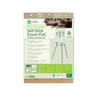 BI-OFFICE EARTH IT PLAIN RECYCLED SELF STICK EASEL FLIPCHART PAD - PACK OF 2
