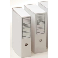 FILING BOX A4 90MM WITH LABEL WHITE