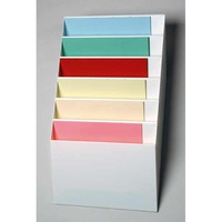 BROCHURE HOLDER HORIZONTAL A4 6-PART WHT