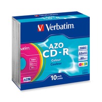 VERBATIM CD-R 80MIN 700MB SLIM CASES - PACK OF 10