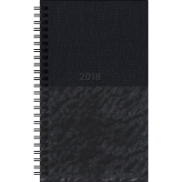 AJASTO VIIKKOPAIVYRI DIARY 120X210MM BLK