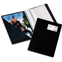 RIGID A4 BLACK 24-POCKET DISPLAY BOOK