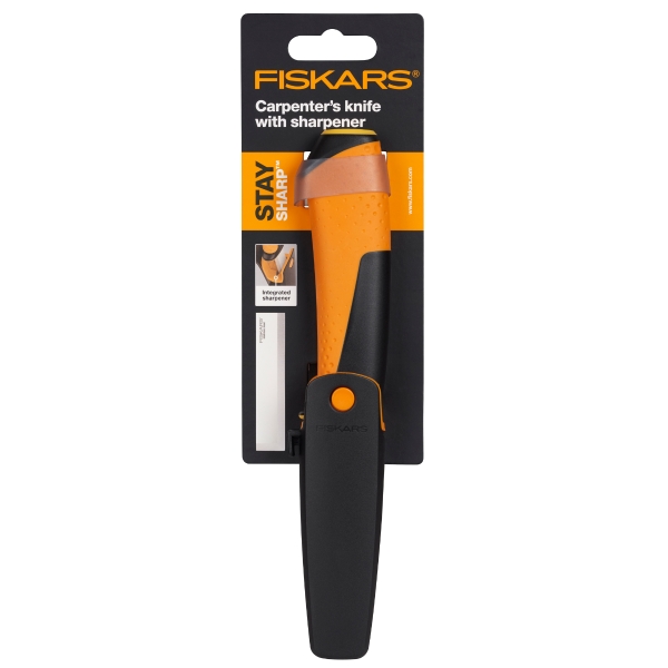 FISKARS CARPENTER'S KNIFE WITH SHARPENER