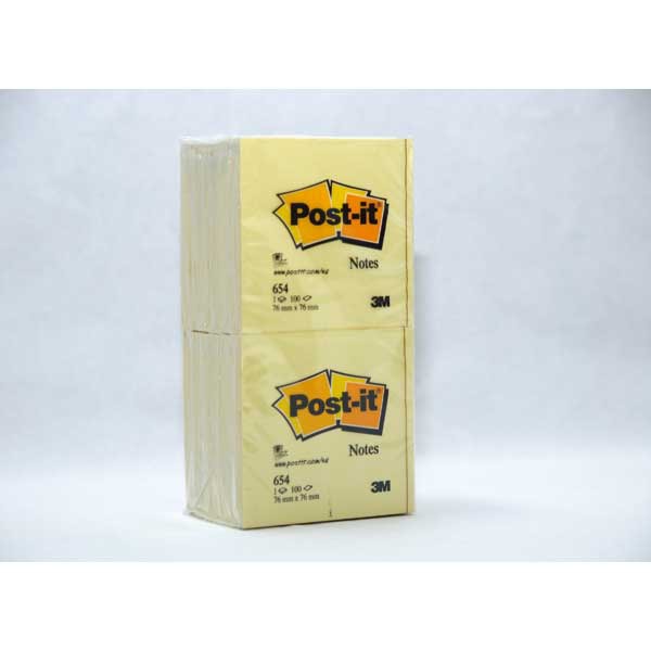3M POST-IT NOTES CANARY YELLOW 76X76MM