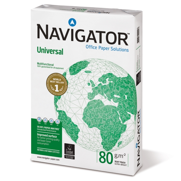 NAVIGATOR UNIVERSAL PAPER A3 80GSM WHITE - REAM OF 500 SHEETS