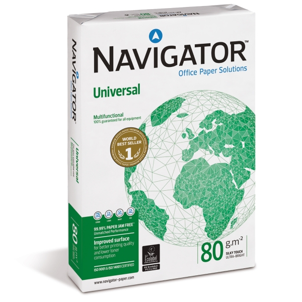 NAVIGATOR UNIVERSAL PAPER A3 80GSM WHITE - REAM OF 500 SHEETS