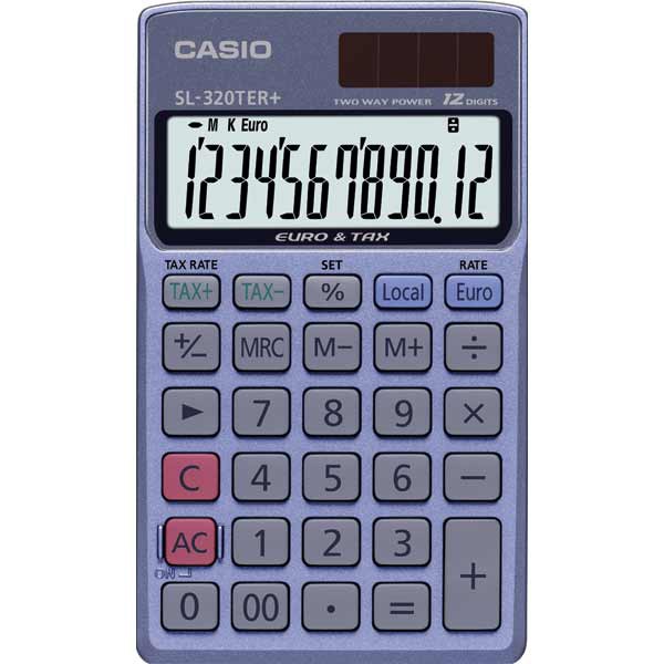 CASIO SL320TER+ POCKET CALC 12DIGIT