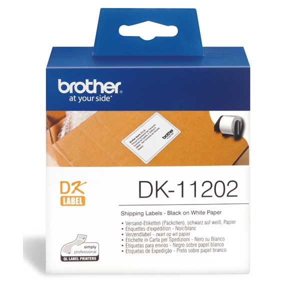 BROTHER DK11202 SHIPPING LABELS 62 X 100MM - BOX OF 300