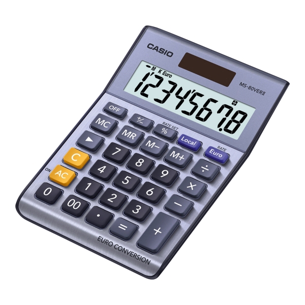 CASIO MS-80VER 8-DIGIT DESK CALCULATOR