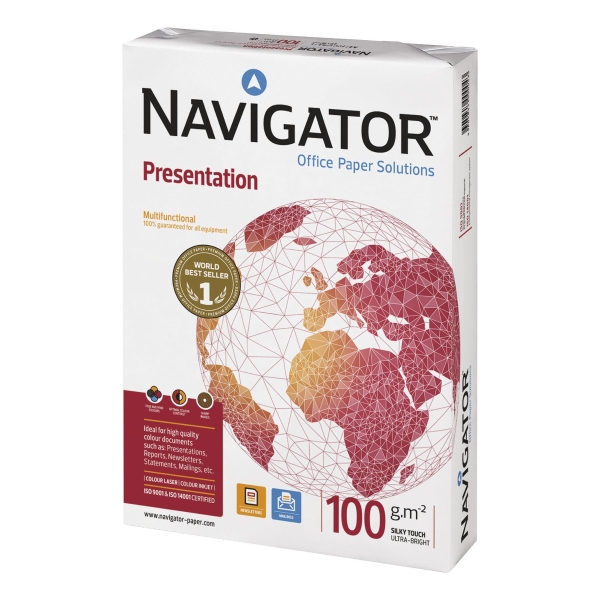 NAVIGATOR PRESENTATION PAPER WHITE A4 100GSM - REAM OF 500 SHEETS