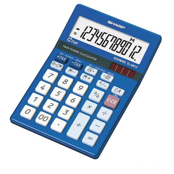 SHARP EL-M812B-BL DESKCALCULATOR 12DIGIT