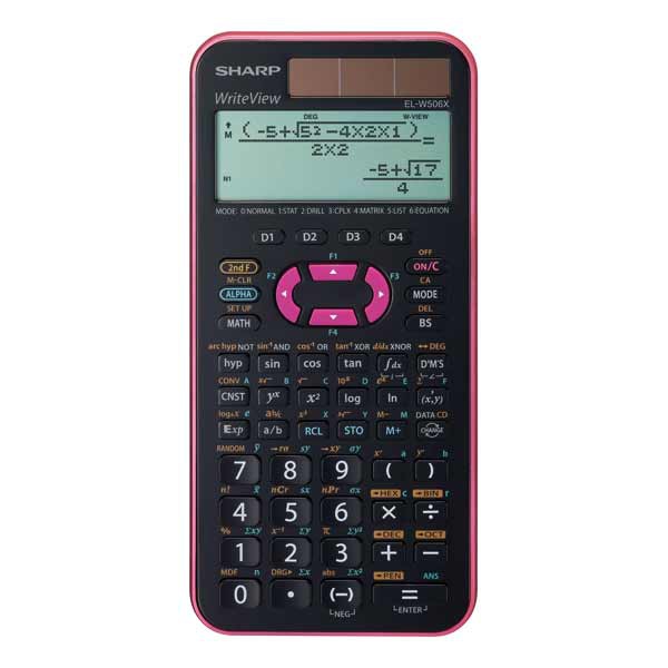 SHARP ELW506XBPK SCHOOLCALCULATOR PINK