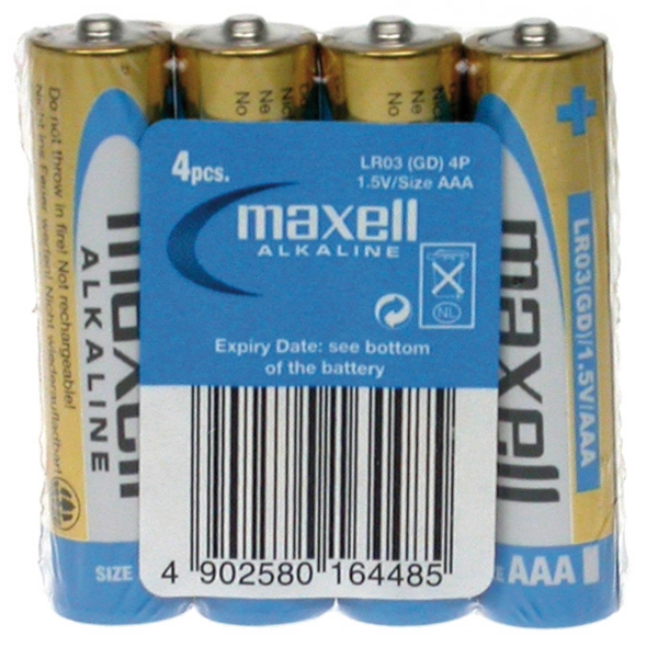 PK4 MAXELL AA/LR6 BATTERY SHRINK