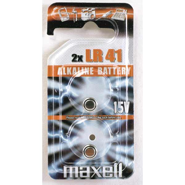 PK2 MAXELL LR41 ALKALINE BATTERY