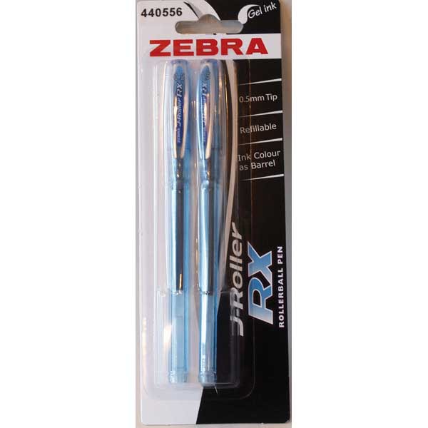 BX2ZEBRA J-ROLLER RX GEL 0.5 BLU BLISTER