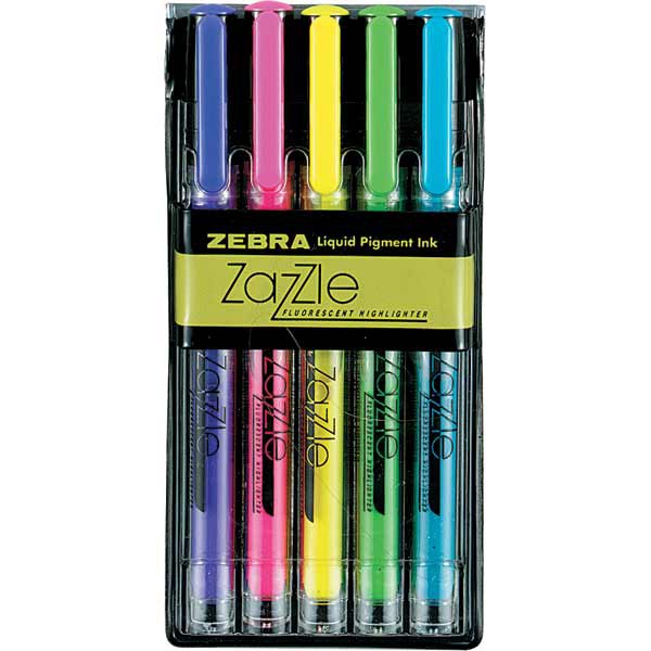 WLT5 ZEBRA ZAZZLE HIGHLIGHTER ASSTD COL