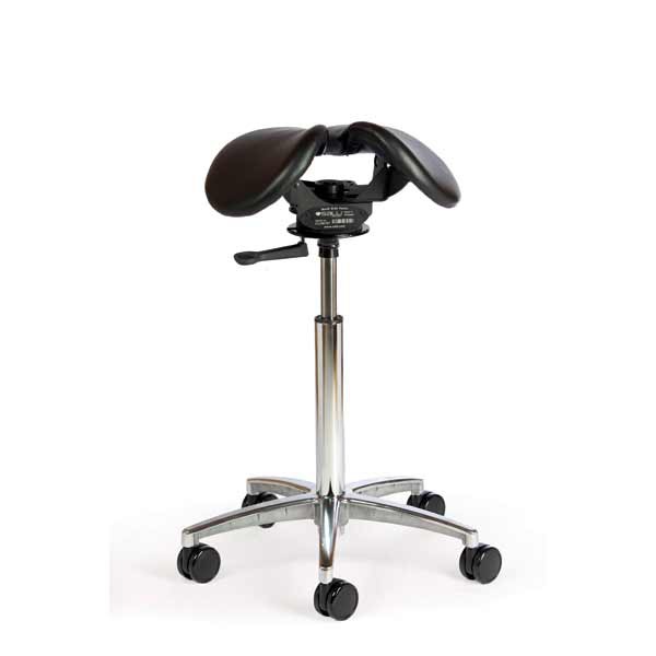 SALLI SWINGFIT SADDLE CHAIR LTH BLK