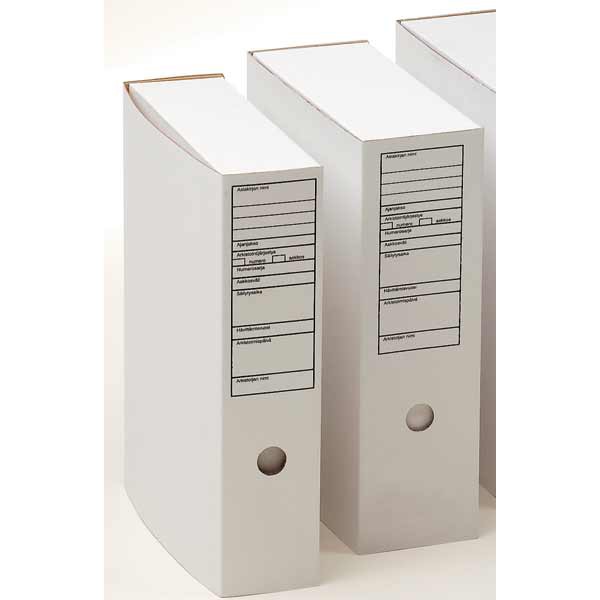 FILING BOX A4 70MM WITH LABEL WHITE