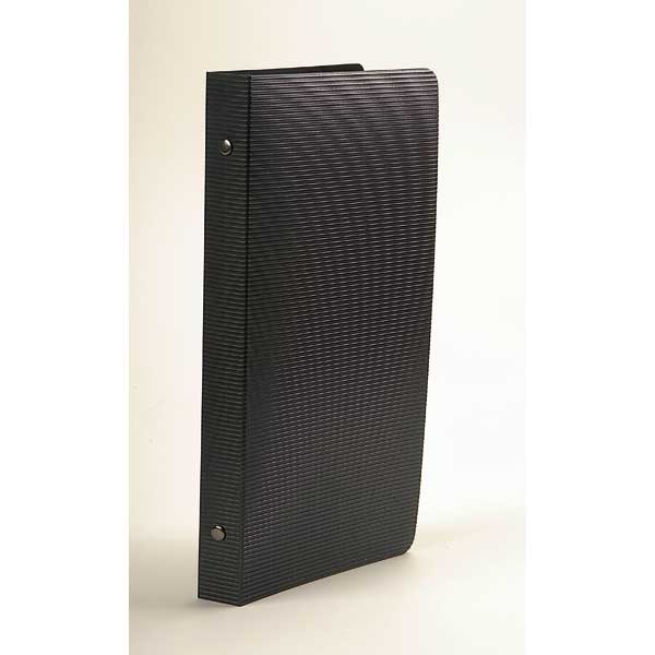 BUSINESS CARD FILE 4-RING 120CARDS BLACK