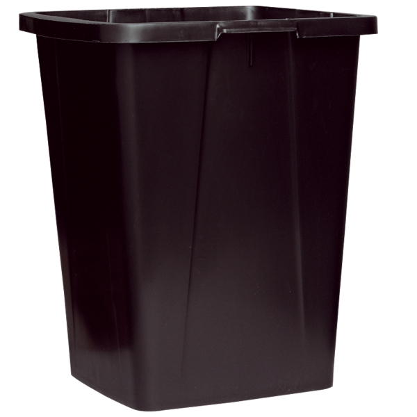 DURABIN SQUARE WASTE BIN 90L BLACK