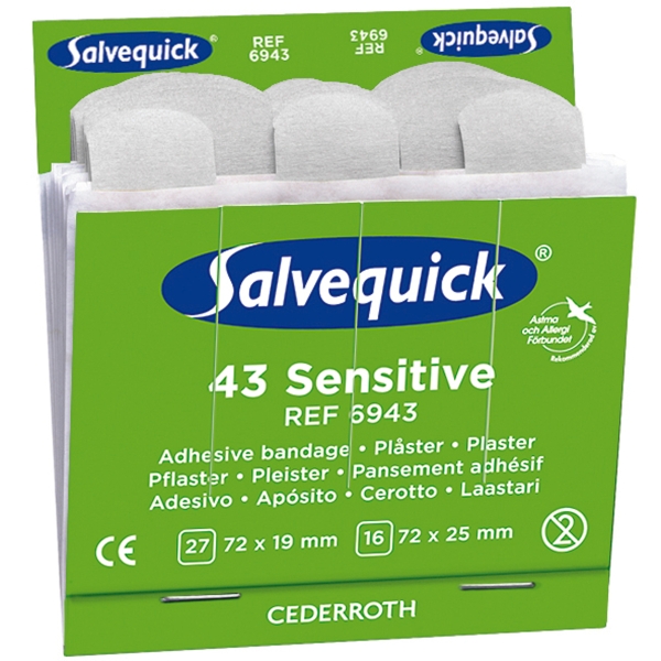 BX6X43 SALVEQUICK PLASTER FOR SENS. SKIN