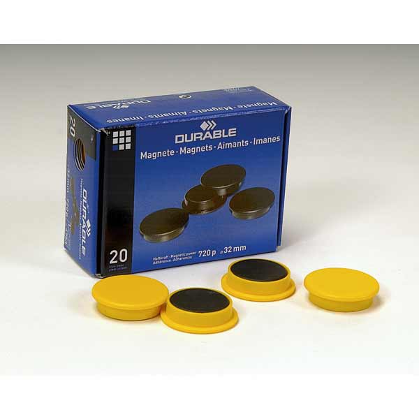 BX20 DURABLE 4753 MAGNET 32MM YELLOW