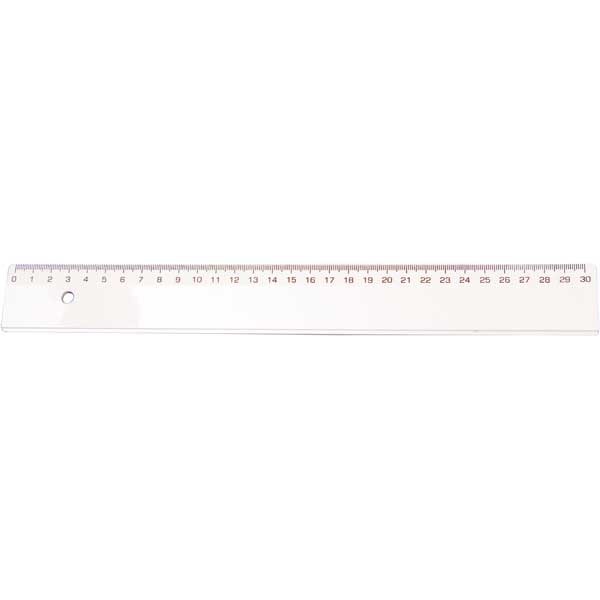 RULER 30CM WHITE