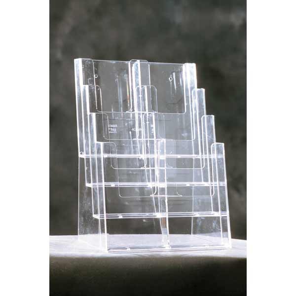4C230 BROCHURE HOLDER A4 4PART CLEAR