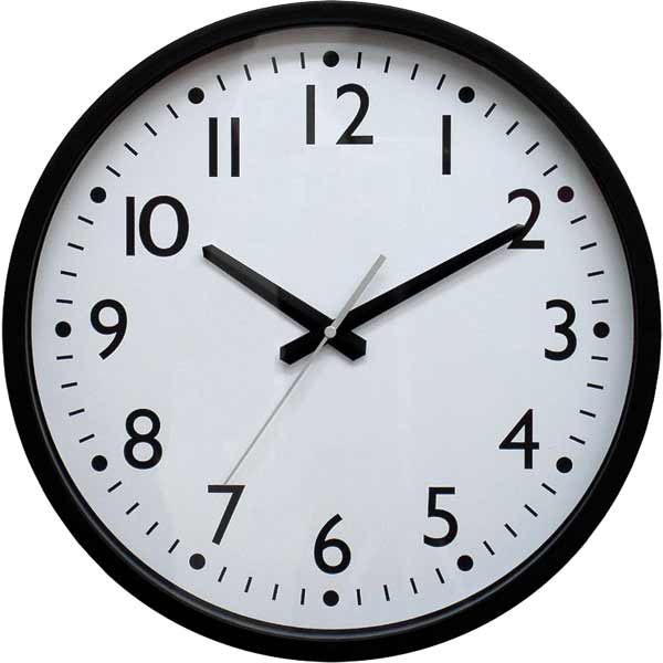 CLOCK 30CM BLACK