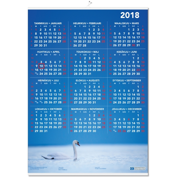 CC 6514 ANNUAL POSTER CALENDAR W/ STRIPS